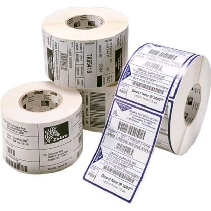 ZEBRA Z-SELECT 2000T CONF 4 ROTOLI ETICHETTE ADESIVE 57x32 MM 5.087 ETICHETTE/ROTOLO COLORE BIANCO