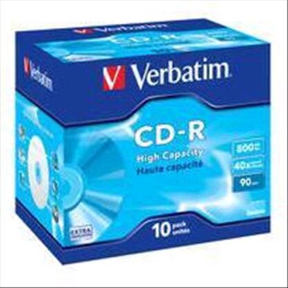 VERBATIM CD-R 90MIN 800MB 40X HIGH CAPACITY 10PZ