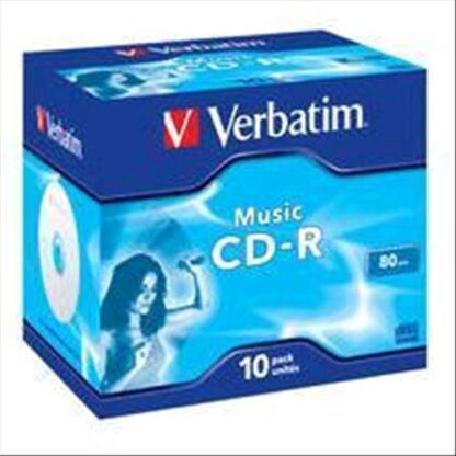 VERBATIM CD-R MUSIC LIVE-IT COLOR 700MB JAWEL CASE 10PZ