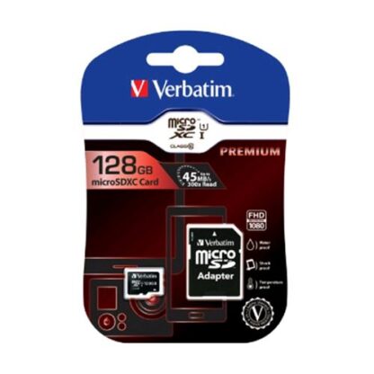 VERBATIM 44085 MICRO SD XC 128GB CLASSE 10 CON ADATTATORE SD