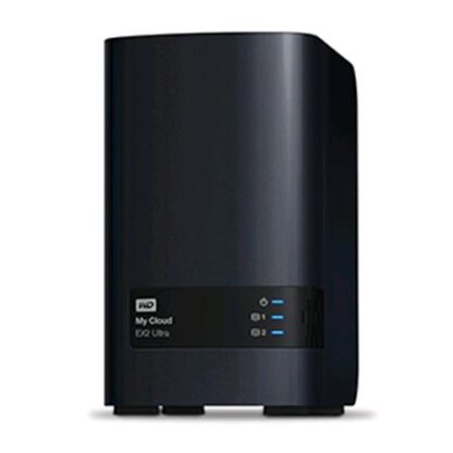 WESTERN DIGITAL MY CLOUD EX2 ULTRA NAS CHASSIS DESKTOP 2 BAY SATA FORMATO 2.5"/3.5" 2 HDD INCLUSI TOT 4TB 1 PORTA LAN GIGABIT ETHERNET 2 USB ITALIA BLACK