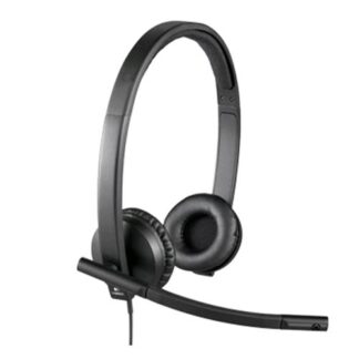LOGITECH H570E STEREO CUFFIE CON MICROFONO CAVO 1MT CONNETTORE USB COLORE NERO