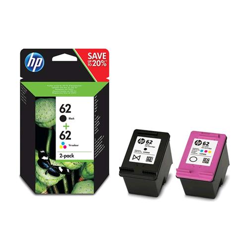HP 62 PACK 2 CARTUCCE NERO+MULTICOLOR PER STAMPANTI HP ENVY-OFFICEJET 165/200 PAG