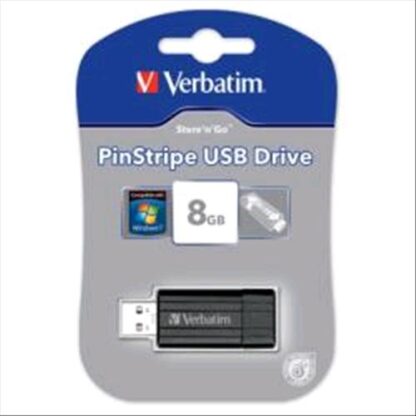 VERBATIM STORE 'N' GO PINSTRIPE 8GB USB 2.0 COLORE NERO