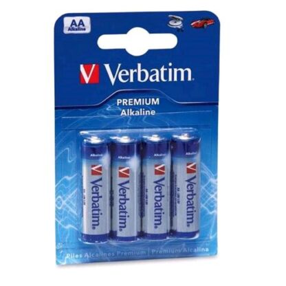 VERBATIM 49921 AA BATTERIA ALCALINA STILO 1.5 V CONF. 4 Pz.