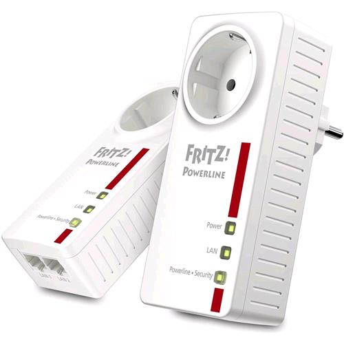 AVM FRITZ!POWERLINE 1220E KIT DI 2 POWERLINE 1200 MBPS 2 X LAN GIGABIT PRESA PASSANTE