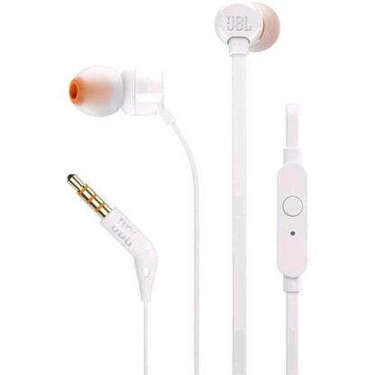 JBL JBLT110WHT AURICOLARI CON MICROFONO CAVO 1.10MT JACK 3.5MM COLORE BIANCO