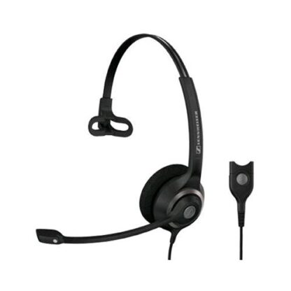 SENNHEISER SC 230 CUFFIA MONOAURALE CON MICROFONO CAVO 1MT INTERFACCIA EASY DISCONNECT COLORE NERO/SILVER