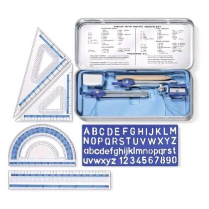 STAEDTLER SET MATHEMATICAL ASTUCCIO IN METALLO CONTENENTE 10 PEZZI PER DISEGNO GEOMETRICO