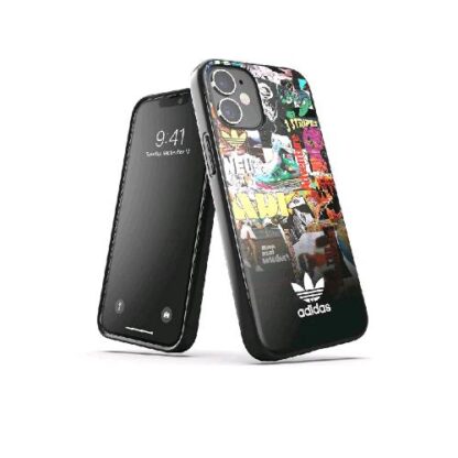 ADIDAS GRAPHICS APPLE iPHONE 12 MINI CUSTODIA IN TPS ANTIURTO MOTIVO GRAFICO MULTICOLORE