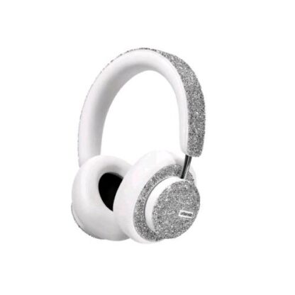 URBANISTA MIAMI CRYSTAL EDITION CUFFIE CON MICROFONO INTEGRATO WIRELESS BLUETOOTH 50 ORE DI RIPRODUZIONE CANCELLAZIONE RUMORI ATTIVA BIANCO CON CRISTALLI SWAROVSKI