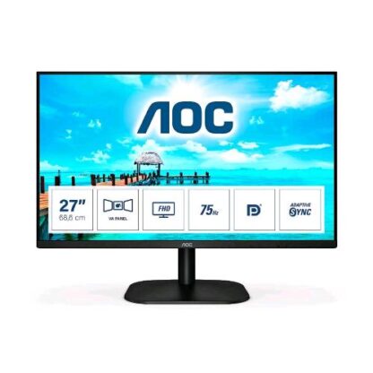 AOC 27B2QAM 27" W-LED FULL HD 16:9 4MS 75HZ LOWBLUE FLICKERFREE VGA HDMI DISPLAYPORT ALTOPARLANTI INCORPORATI BLACK