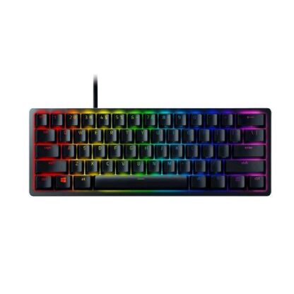 RAZER HUNTSMAN MINI TASTIERA GAMING CON FATTORE DI FORMA AL 60% RAZER CHROMA RGB SWITCH VIOLA LAYOUT INGLESE USA BLACK