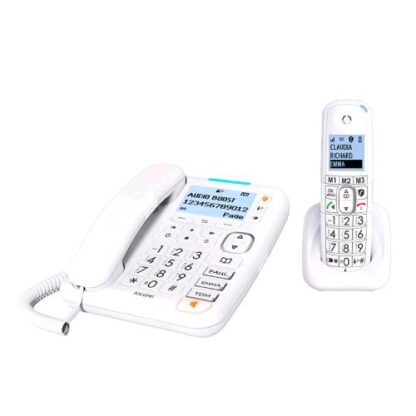 ALCATEL XL785 COMBO TELEFONO DA TAVOLO + CORDLESSE DECT CON VIVAVOCE IDENTIFICATORE DI CHIAMATA DISPLAY RETROILLUMINATO WHITE