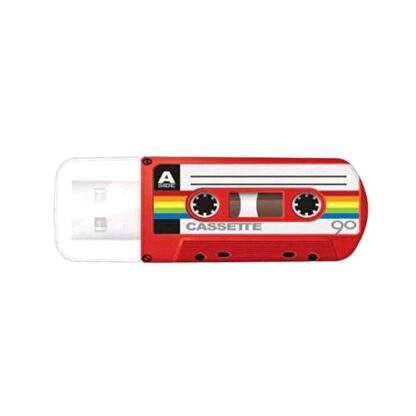 VERBATIM MINI CASSETTE CHIAVETTA USB 2.0 16GB ROSSO TASPARENTE