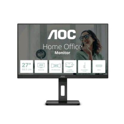 AOC Q27P3CV 27" LED IPS QUAD HD 16:9 75Hz 4MS CONTRASTO 1.000:1 HUB USB HDMI DISPLAYPORT USB-C DOCKING 65W ALTOPARLANTI INCORPORATI NERO
