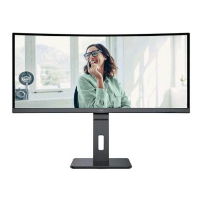 AOC PRO-LINE CU34P3CV 34" LED ULTRAWIDE QUAD HD 3440 x 1440 CURVO 21:9 300CD/mq 4 ms 3000:1 100Hz FLICKER FREE ALTOPARLANTI 10 W HUB USB-C 65 W 1x HDMI - 1 x DISPLAYPORT NERO