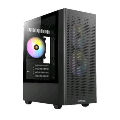 ANTEC NX500M-ARGB CASE MIDI TOWER MICRO ATX ITX PANNELLO LATERALE IN VETRO TEMPERATO 1xUSB-C 3.2 1xUSB-A 3.0 2xUSB-A 2.0 3XVENTOLE 120MM ARGB 1xVENTOLA 120MM BLACK