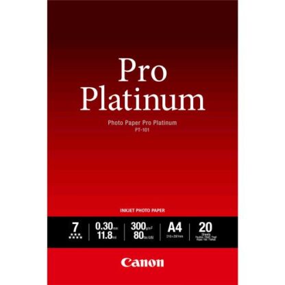 CANON PT-101 PRO PLATINUM CARTA FOTOGRAFICA A4 MOLTO LUCIDA NERO